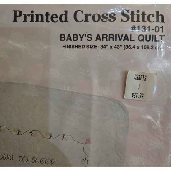 Precious Moments Baby's Arrival Quilt Cross Stitch Kit 34"x43" 131-0001 Sealed - Picture 3 of 6